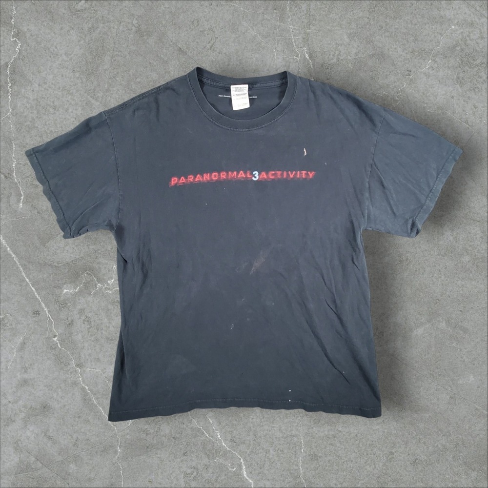 Paranormal Activity 3 T-Shirt Mens Large Black Horror Movie Promo Y2K 2000s